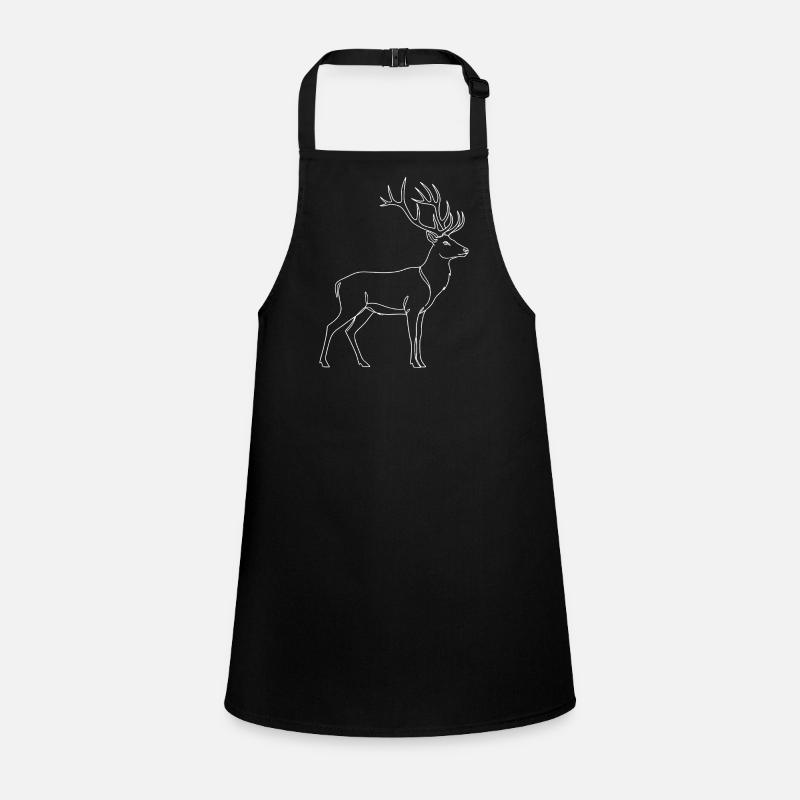 Minimalist Deer Silhouette Wild Art Children's Apron