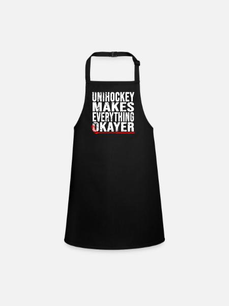 unihockey floorballcoach unihockey-quotes - Schürze für Kinder - Schwarz - Vorne