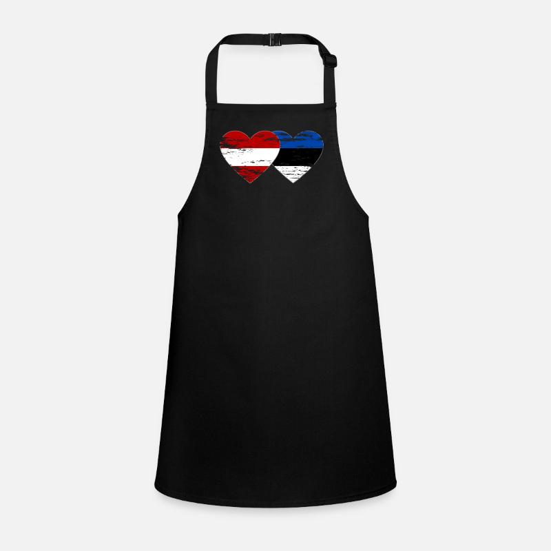 Austria Estonia Flag Heart Used Children's Apron