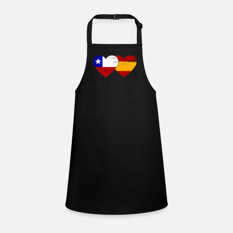 Chile Spanien Flagge Herz used Schürze für Kinder
