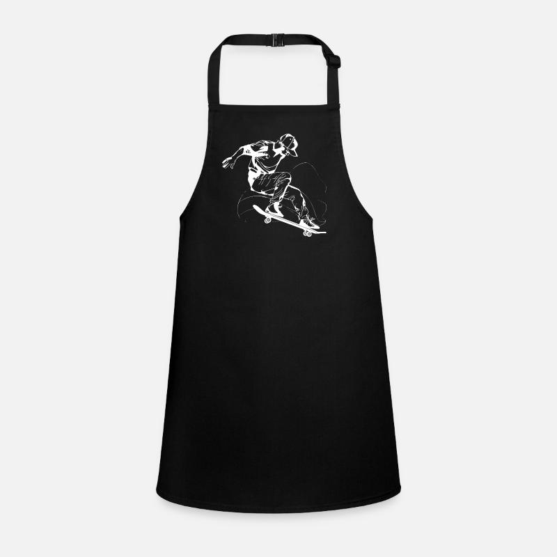 Skateboarder Sketch Children's Apron