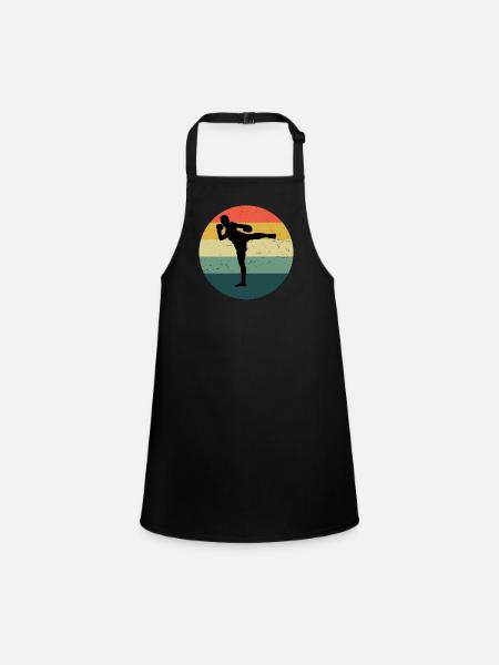 Thai Boxing Muay Thai Thai Boxer Men Thai Boxing - Children's Apron - black - Front
