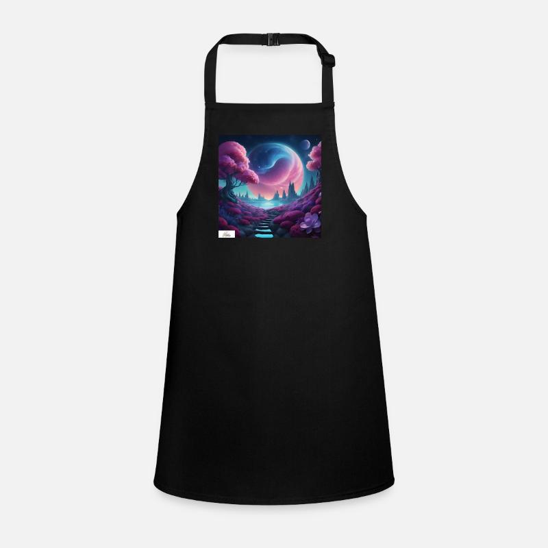Epic celestial dreamscape - Children's Apron - black