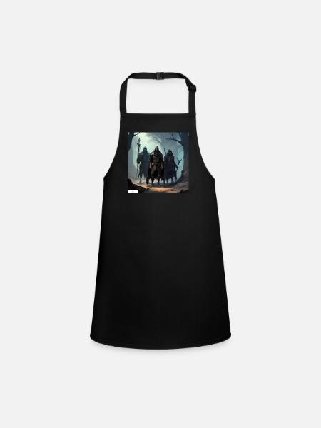 Friends of ancient fantasy - Children's Apron - black - Front