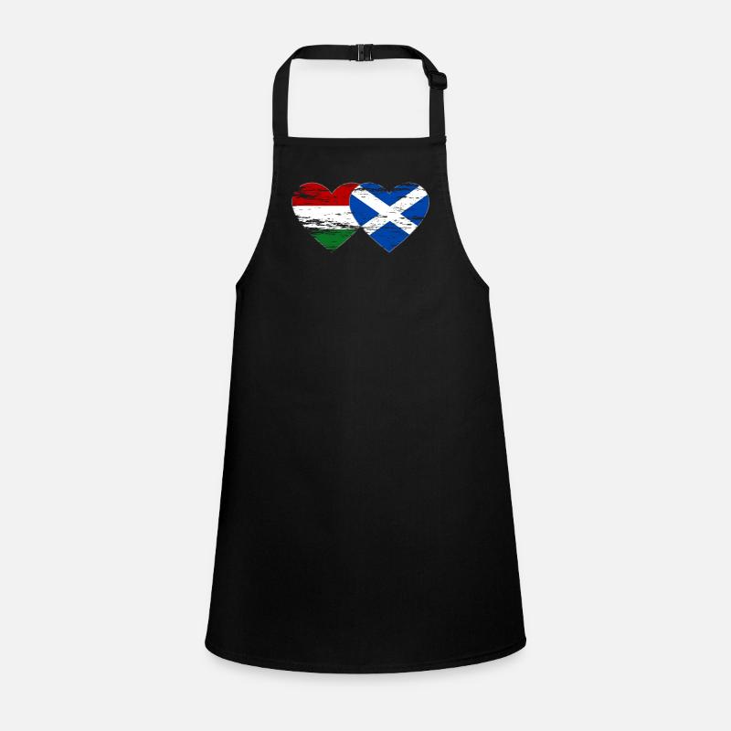 Hongrie Ecosse Drapeau Coeur Utilisé Tablier Enfant