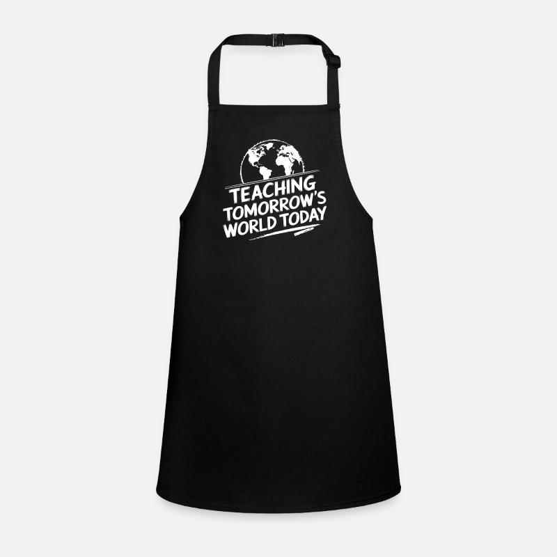 Globe Design pour les enseignants et les éducateurs - Tablier Enfant - noir