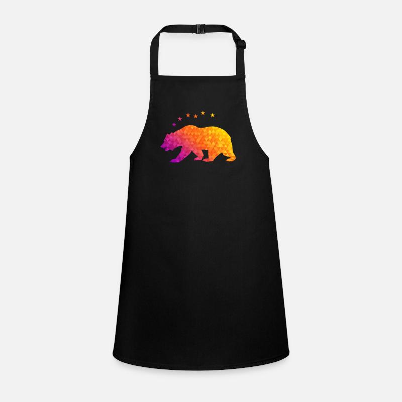 Bear And Stars Geometric Children's Apron