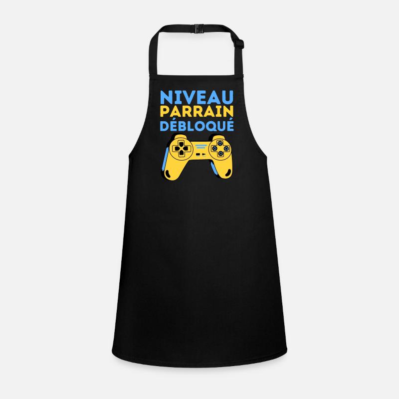 Niveau Parrain Débloqué 2023 Cadeau Parrain Gamer Tablier Enfant