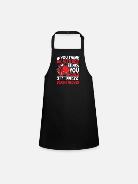 My Attitude Stinks You Should Smell My Boxing - Schürze für Kinder - Schwarz - Vorne