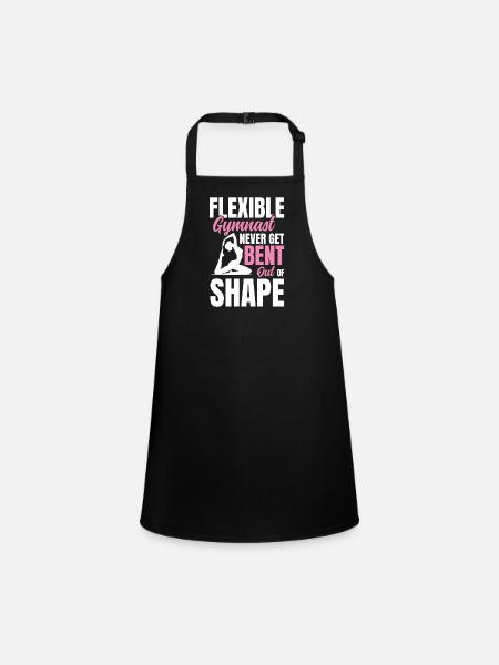Flexible Gymnast Never Get Bent Out Of Shape - Schürze für Kinder - Schwarz - Vorne