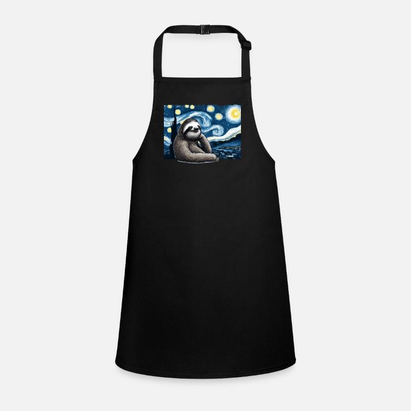 Sloth Starry Night Children's Apron