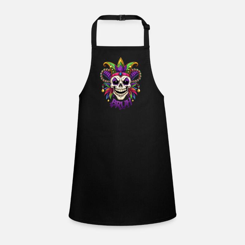 Mardi Gras Bruh - Carnival - Skull - Gift Children's Apron