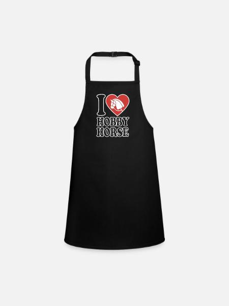 J’aime hobby cheval - Coeur - Hobby - Tablier Enfant - noir - Devant