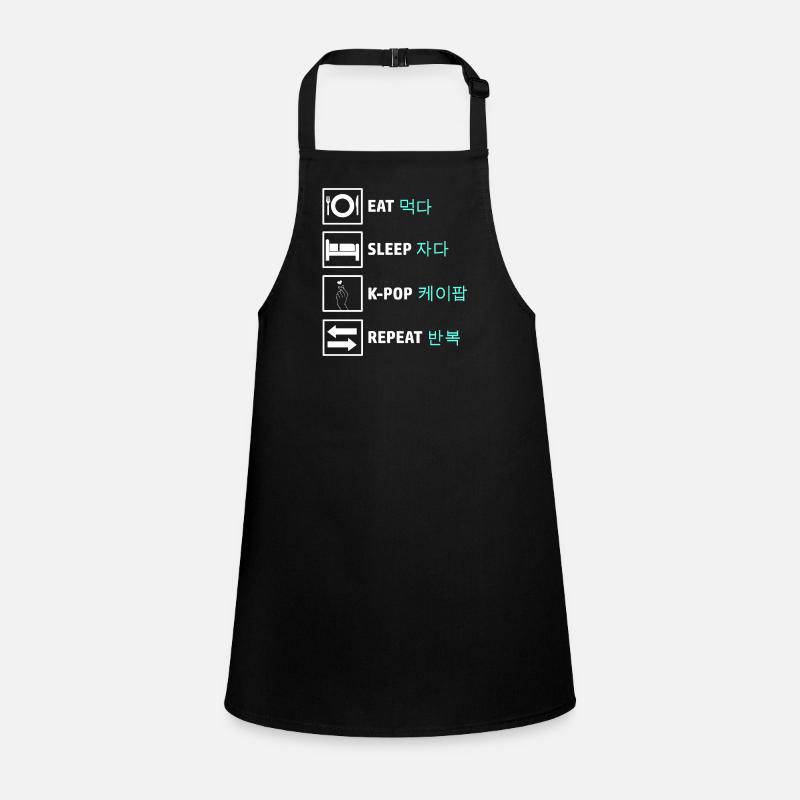 K-Pop Musique Pop Coréenne Lettres Coréennes Tablier Enfant