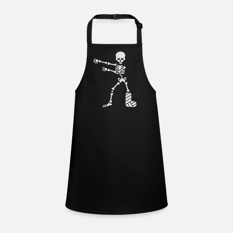 Broken leg plaster floss dance flossing skeleton Children's Apron
