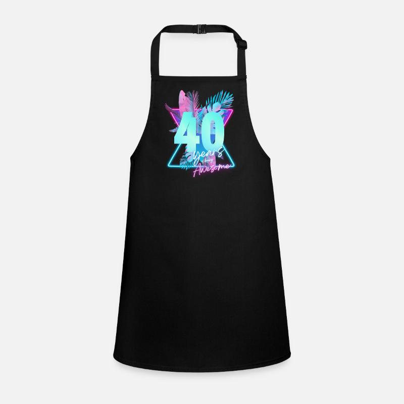 40 Years Neon Retro Celebration Children's Apron