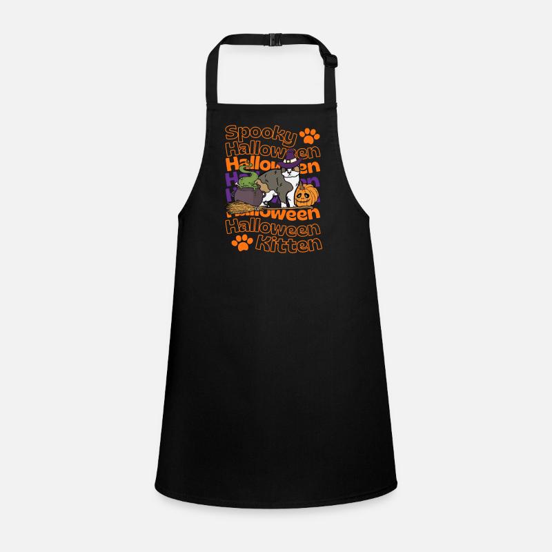 Scottish Folding Ear Cat Spooky Halloween Cat Children's Apron