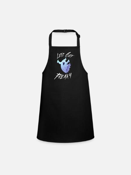 Lets Get Freaky Happy Halloween Dancing Ghost - Children's Apron - black - Front