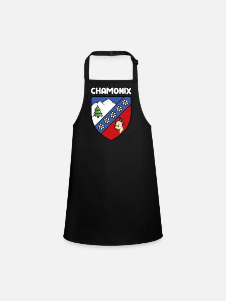 Hinweis Mignon Chamonix Mont Blanc Haute Savoie - Schürze für Kinder - Schwarz - Vorne