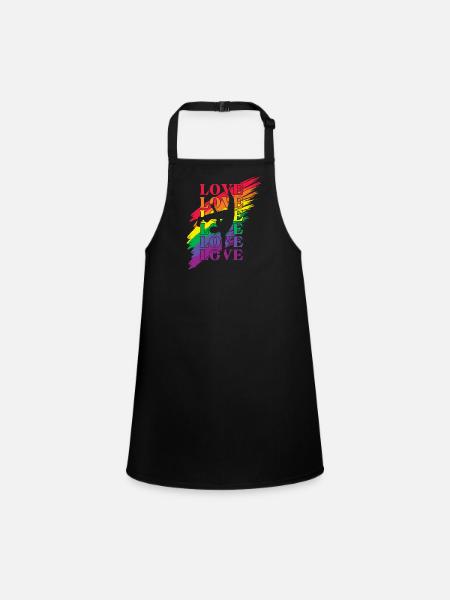Capoeira LGBT Pride - Tablier Enfant - noir - Devant