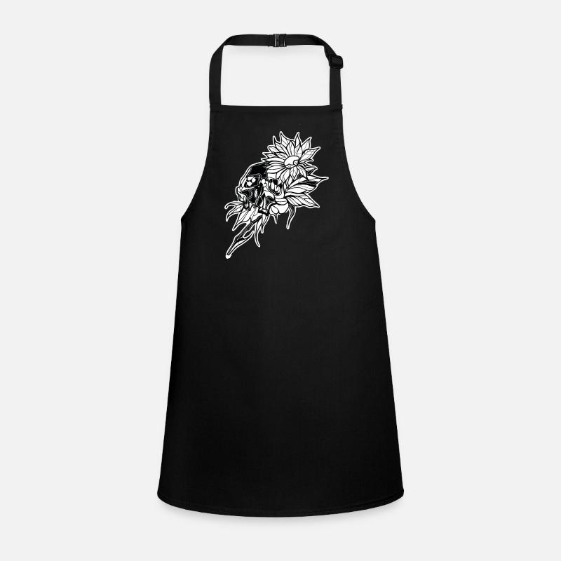 Skull // Flower // Illustration Children's Apron