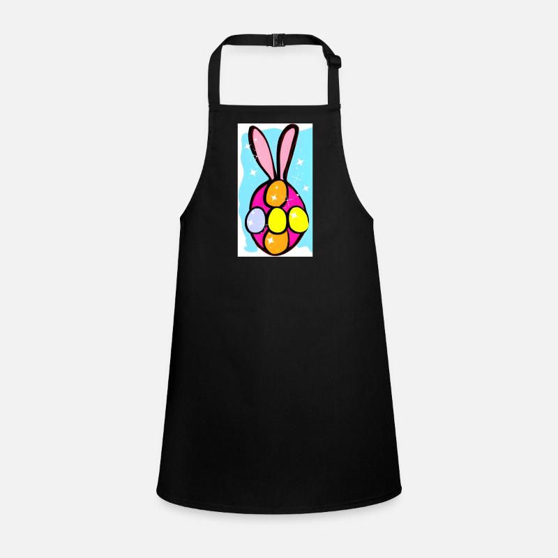 Colorful Easter Bunny Eggs Illustration Children's Apron