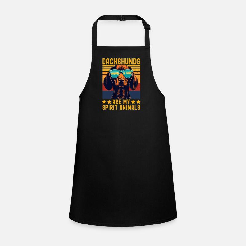 Dachshund with sunglasses retro Children's Apron