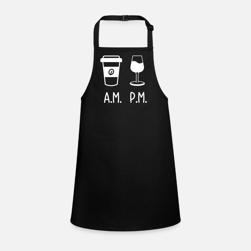Silhouette A.M. contre P.M. Café-Vin Tablier Enfant