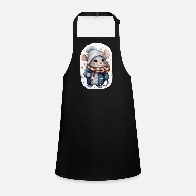 Cute Winter Mouse Children's Apron