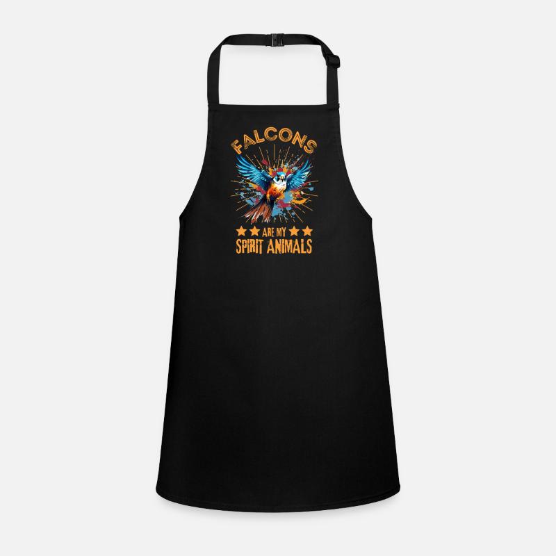Colorful hawk paint splashes of paint Children's Apron