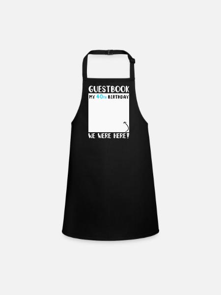 40th Birthday - Children's Apron - black - Front