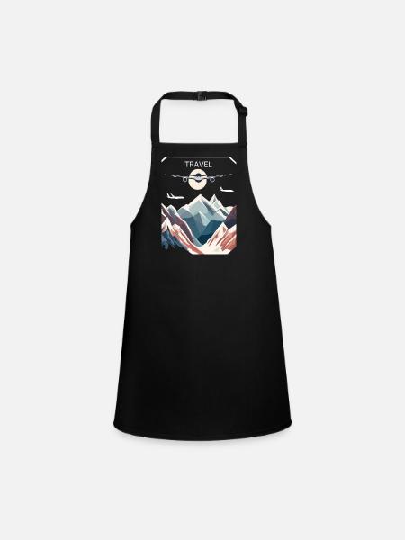 Travel - Children's Apron - black - Front