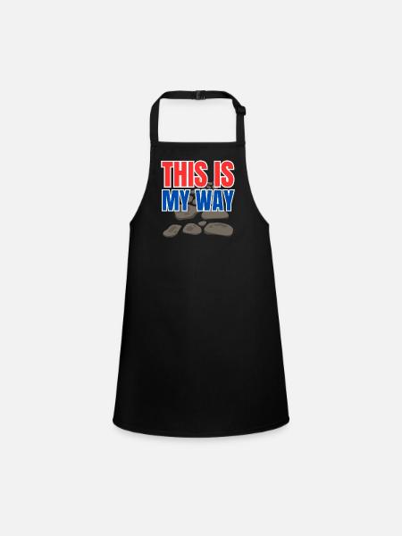 This is my way - Schürze für Kinder - Schwarz - Vorne