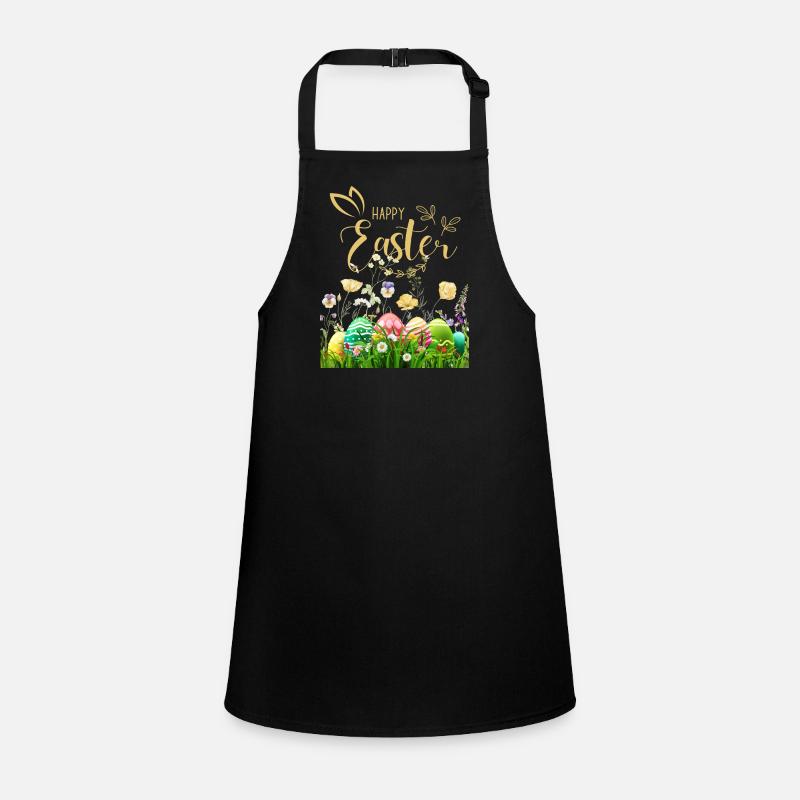 Golden Easter - Flowers and Eggs Children's Apron