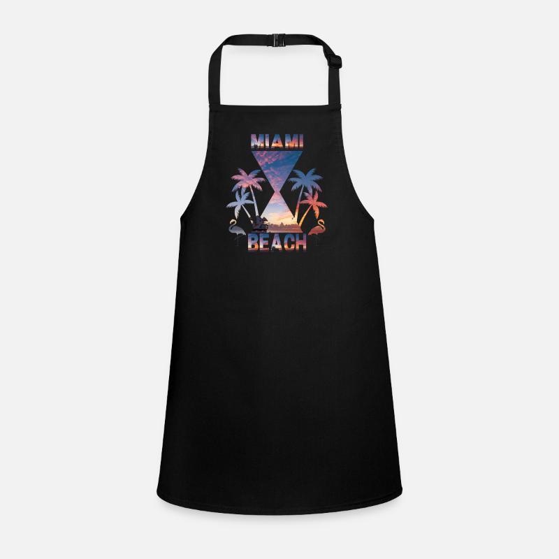 Miami Beach Sunset Silhouette Design Children's Apron