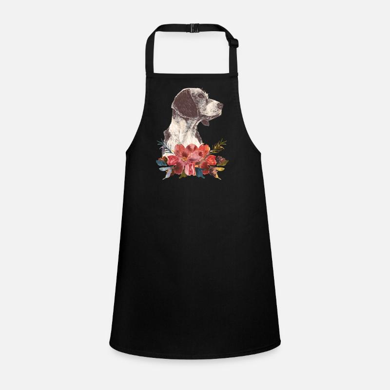 Chien et fleurs Tablier Enfant