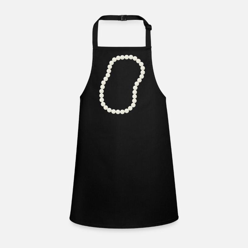 Elegant Pearl Beaded Necklace Design Children's Apron