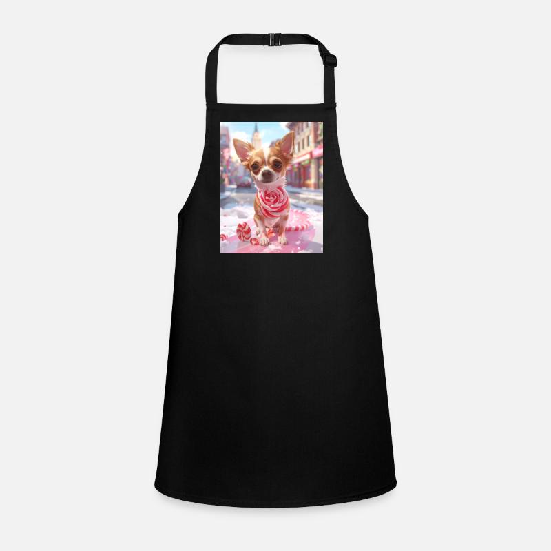 Candy Pup with Candy Cane Children's Apron