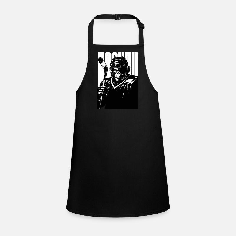 Bold Hockey Monkey  Children's Apron