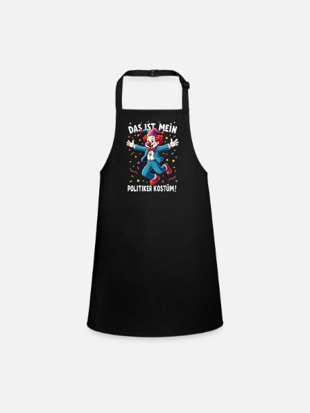 Carnival Costume Politician Carnival Carnival - Children's Apron - black - Front