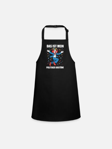 Carnival Costume Politician Carnival Carnival - Children's Apron - black - Front