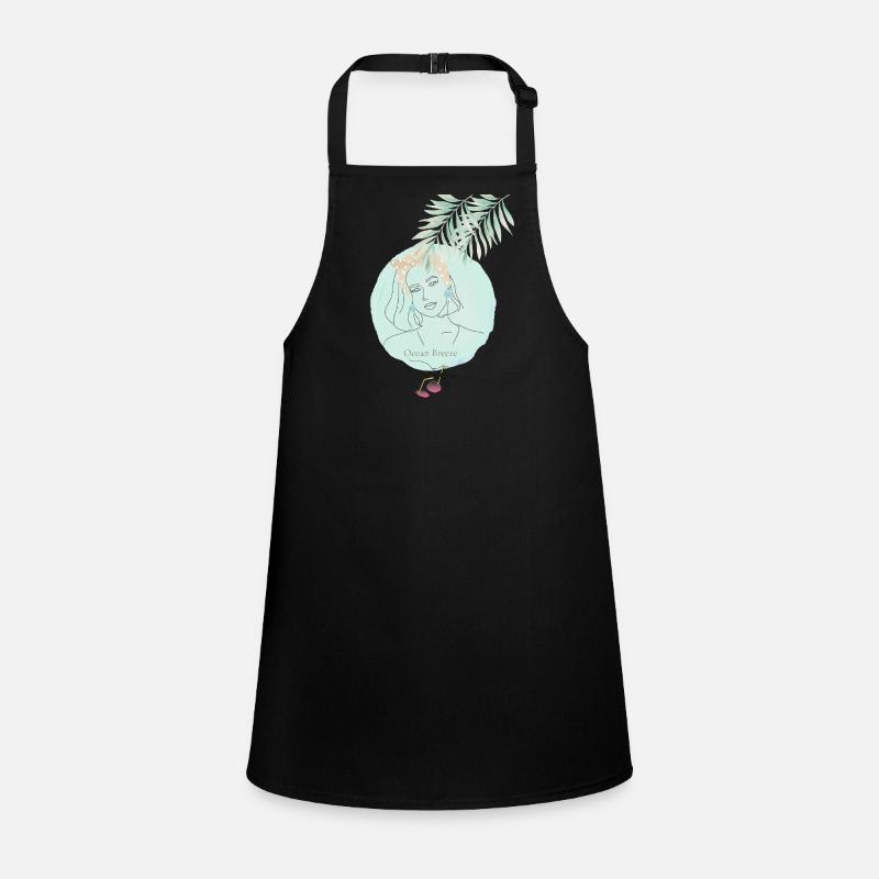 Ocean Breeze Beach Design, elegant Coastal Line Children's Apron