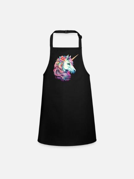 Licorne - Tablier Enfant - noir - Devant