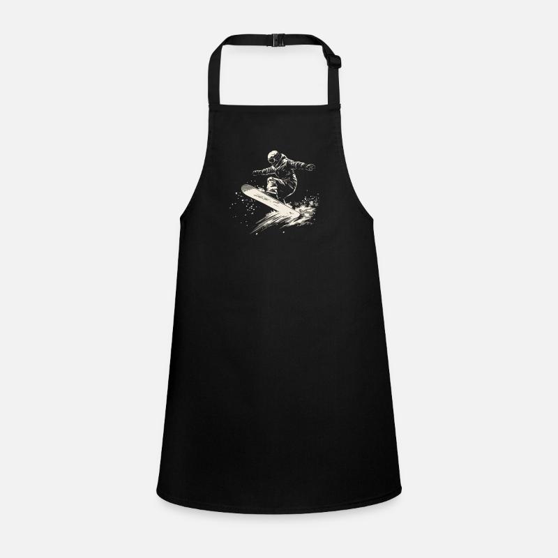 Snowboarder Snowboard Jump Snow Tablier Enfant