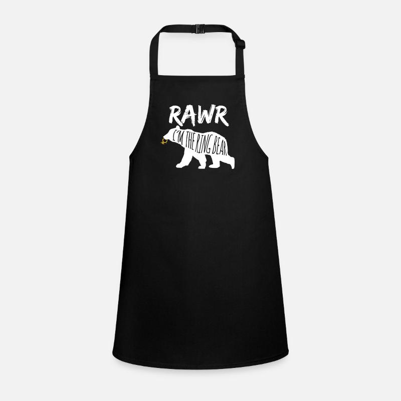 Rawr I'm The Ring Bear Ring Bearer Wedding Gift Children's Apron