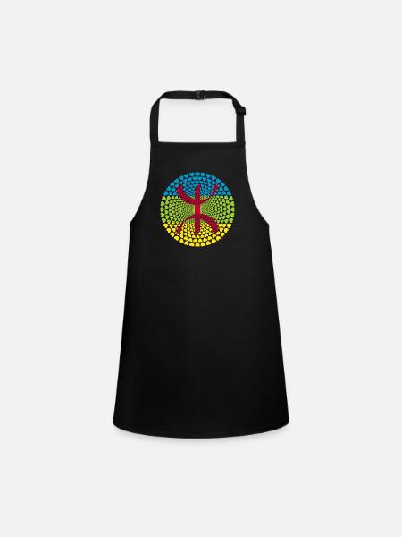 Berbère Maroc Maroc de Amazigh Tamazight - Tablier Enfant - noir - Devant