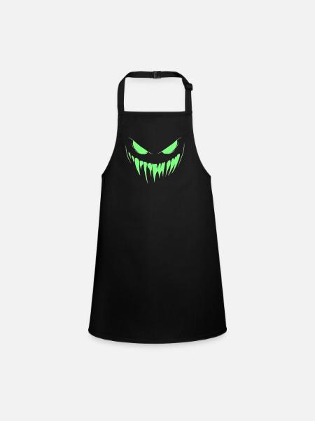 monster face for Halloween party - Children's Apron - black - Front