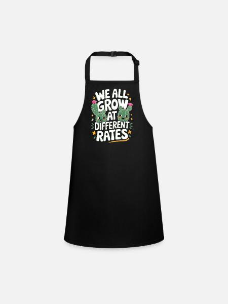 Cactus Cacti Desert Plant - Children's Apron - black - Front