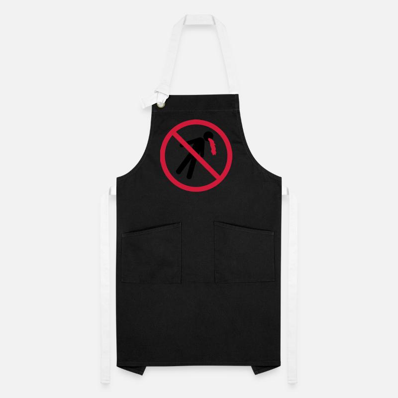 puke forbidden shield no blood funny vomit Artisan Apron