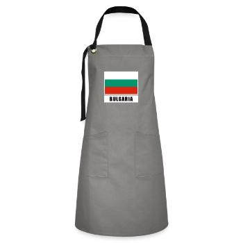 Bulgarie - Tablier contrasté - gris/noir - Devant - Zoe (177cm)